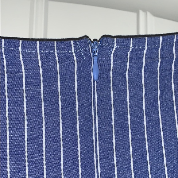 Peppermint Blue Striped Romper - Picture 4 of 7